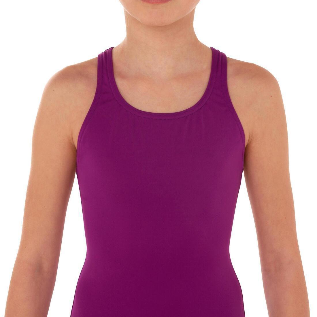Kids Girls Leony One-Piece Swimsuit, Blue, No Color, large image number 4