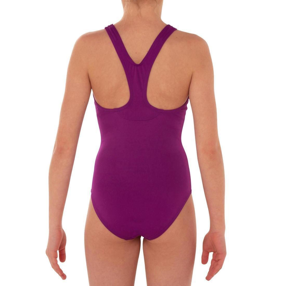 Kids Girls Leony One-Piece Swimsuit, Blue, No Color, large image number 5
