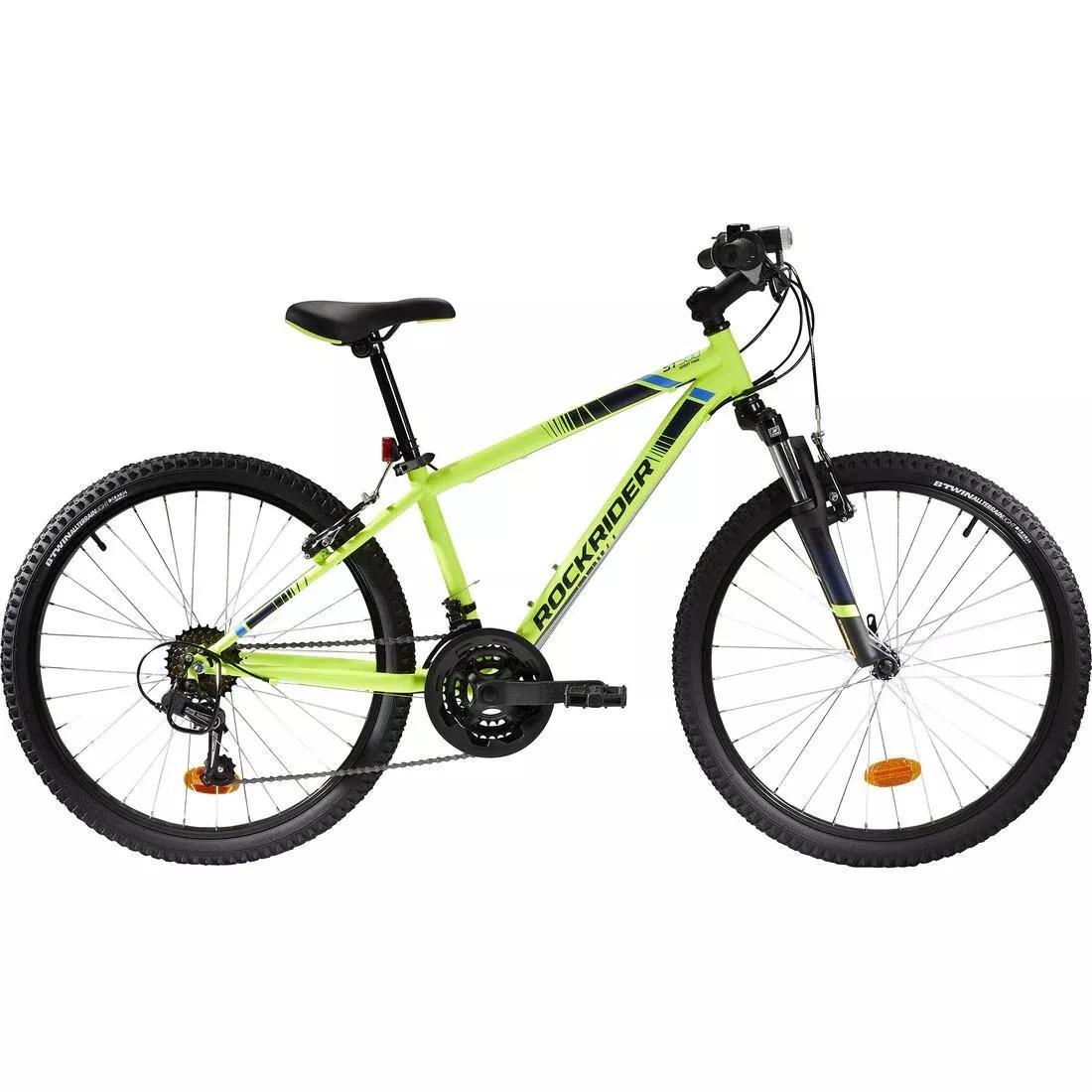 ROCKRIDER - 24 INCH KIDS MOUNTAIN BIKE ROCKRIDER ST 500 9-12 YEARS OLD, black