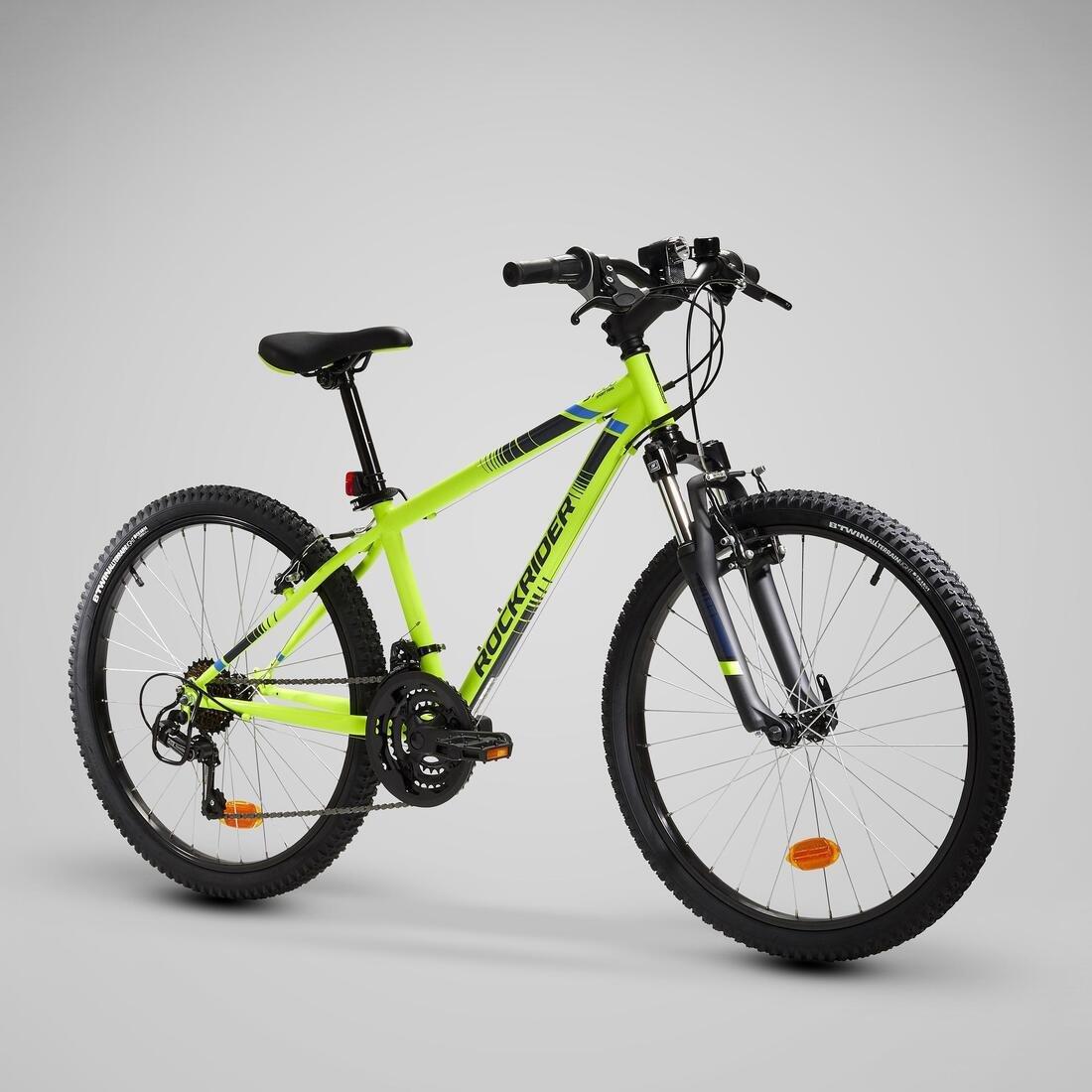 BLACK 24 INCH KIDS MOUNTAIN BIKE ROCKRIDER ST 500 9-12 YEARS OLD - BLACK, No Color, large image number 7