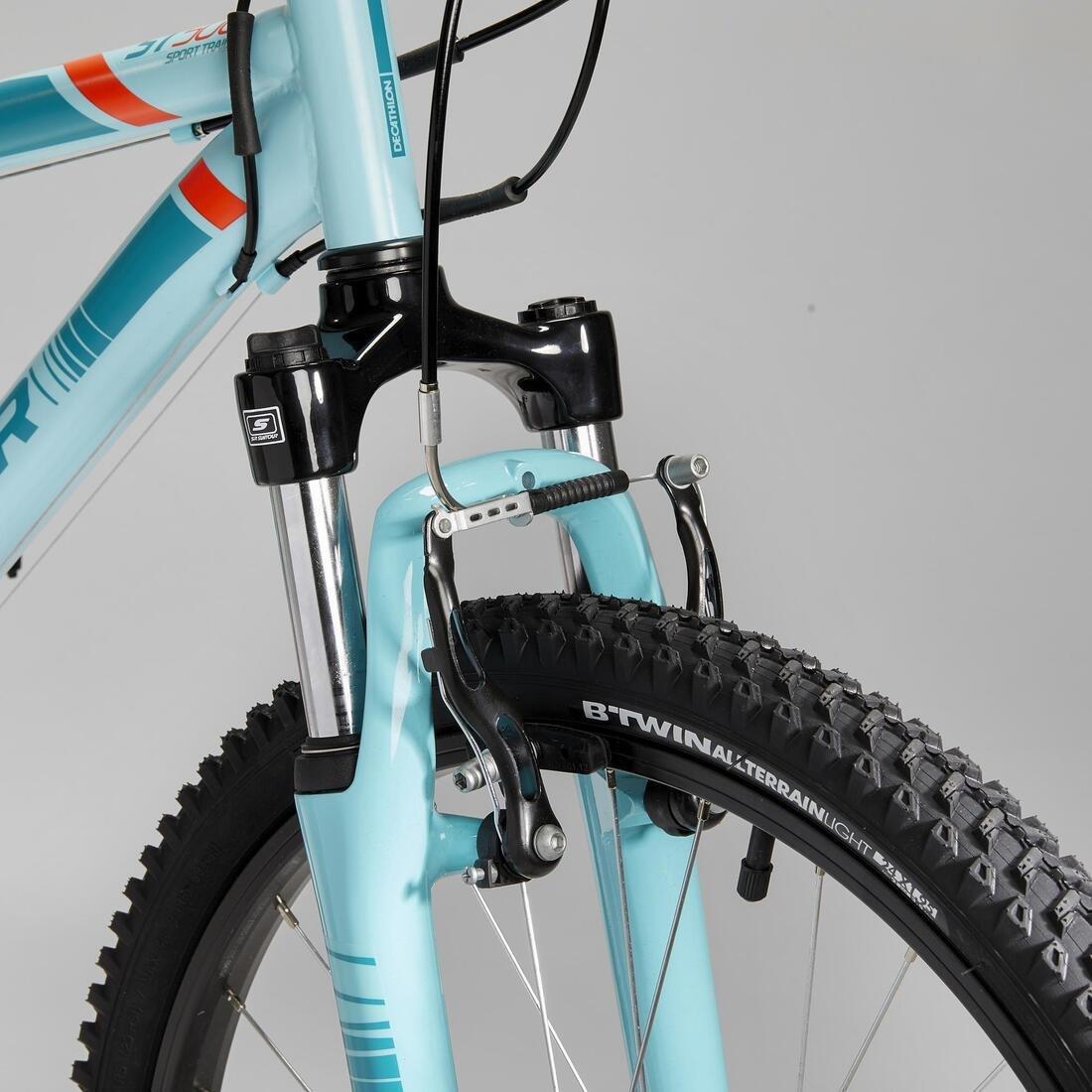 ICE BLUE 24 INCH KIDS MOUNTAIN BIKE ROCKRIDER ST 500 9-12 YEARS OLD - BLACK, , large image number 10