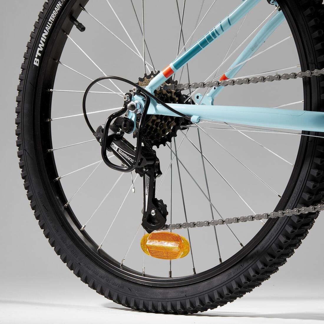 ICE BLUE 24 INCH KIDS MOUNTAIN BIKE ROCKRIDER ST 500 9-12 YEARS OLD - BLACK, , large image number 11