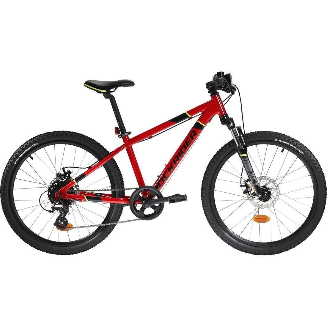 BTWIN - 24 Inch Kids Mountain bike Rockrider ST 900 Alluminium 9-12 Years old - Red, Scarlet red
