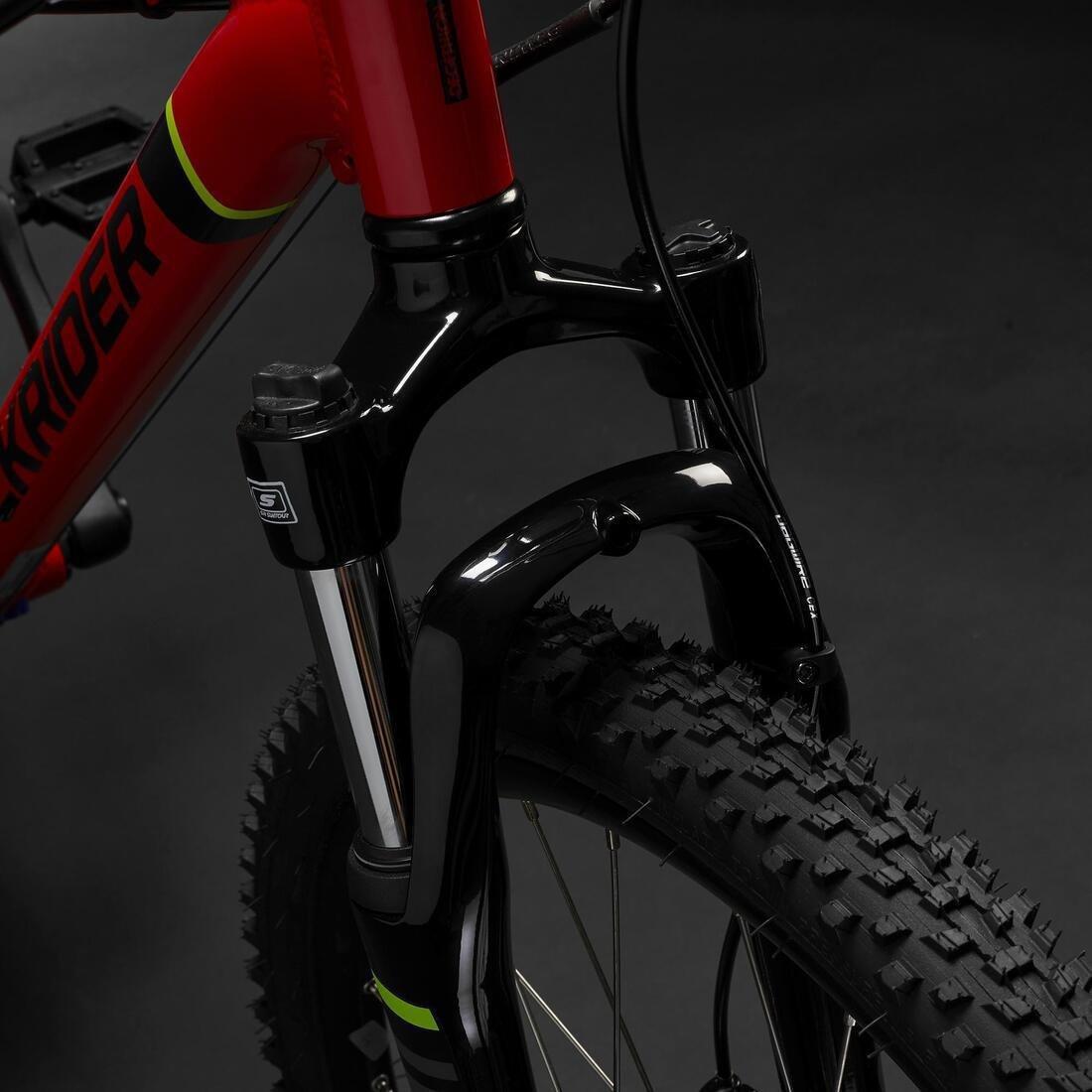 BTWIN - 24 Inch Kids Mountain bike Rockrider ST 900 Alluminium 9-12 Years old - Red, Scarlet red