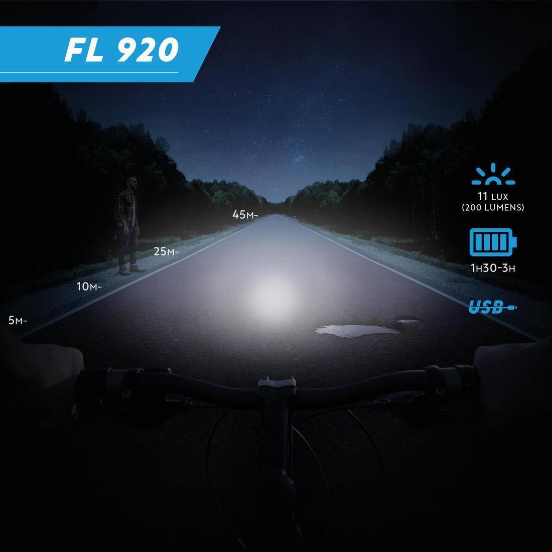 Fl Front/Rear Led Usb Bike Light, Black, No Color, large image number 2