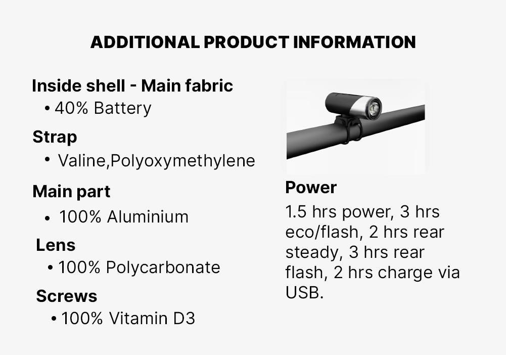 Fl Front/Rear Led Usb Bike Light, Black, No Color, large image number 13