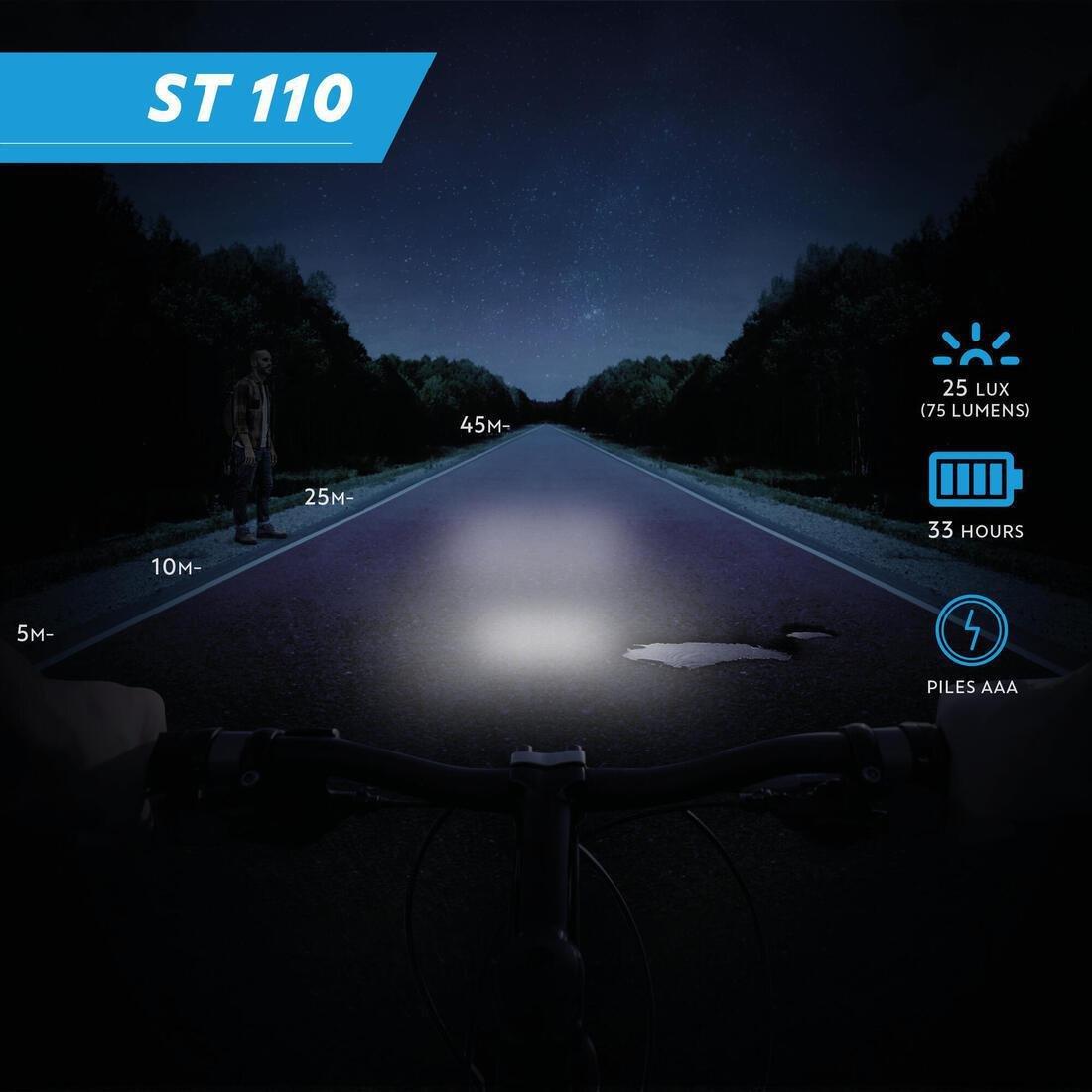 St 110 Front/Rear Battery-Powered Led Bike Light Set, No Color, medium