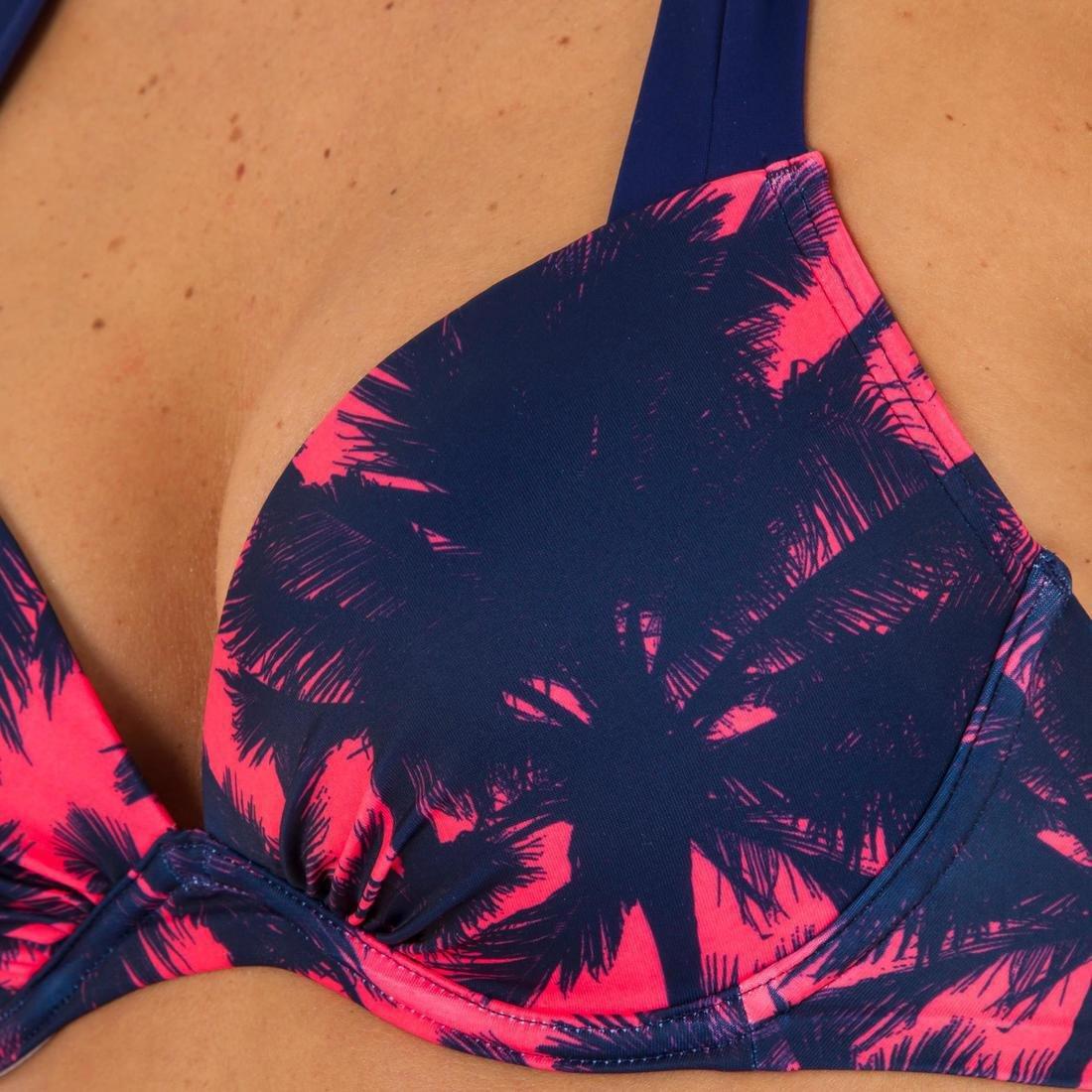 Elena Women'S Push-Up Swimsuit Top With Fixed Padded Cups, Blue, No Color, large image number 12