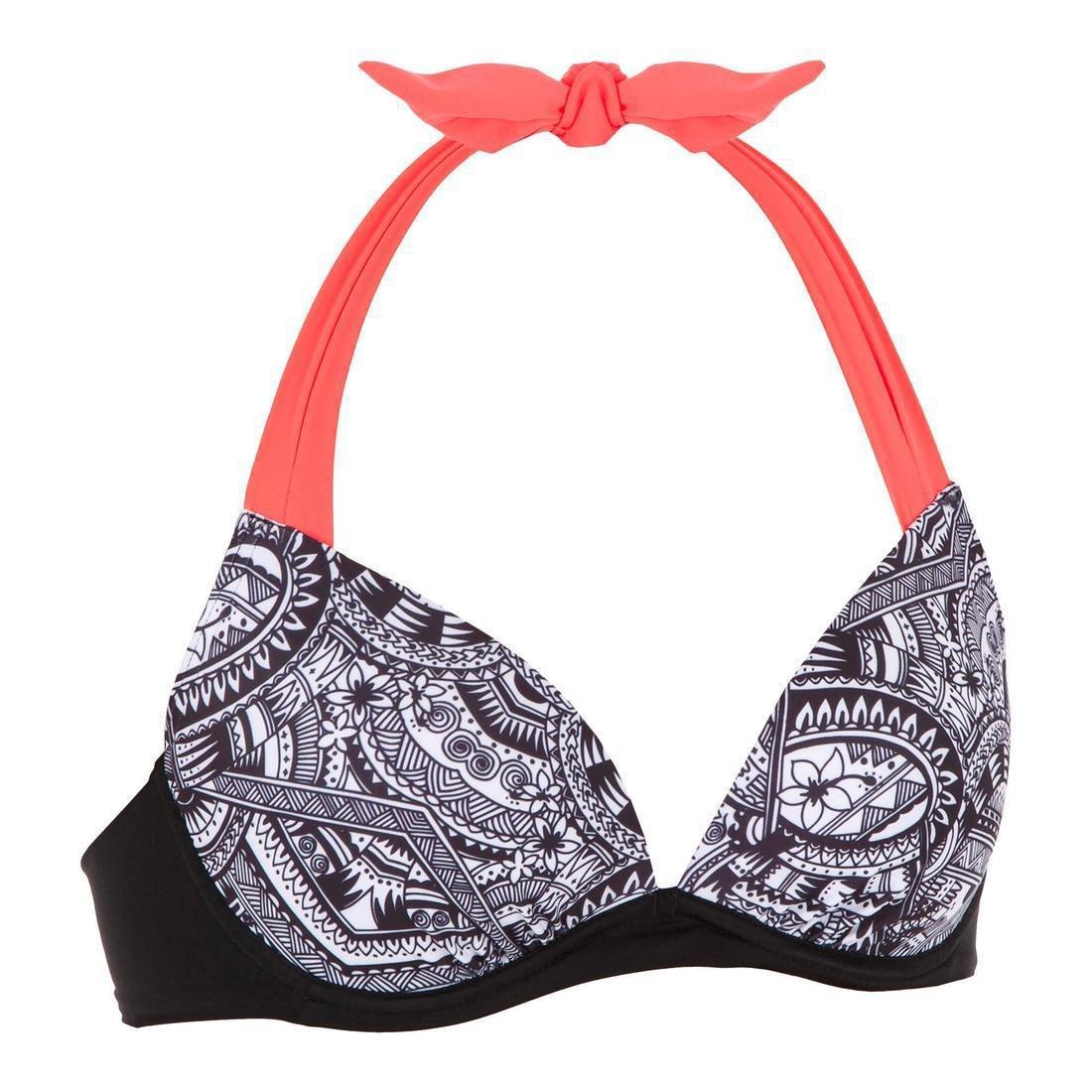 Elena Women'S Push-Up Swimsuit Top With Fixed Padded Cups, Blue, , large image number 14