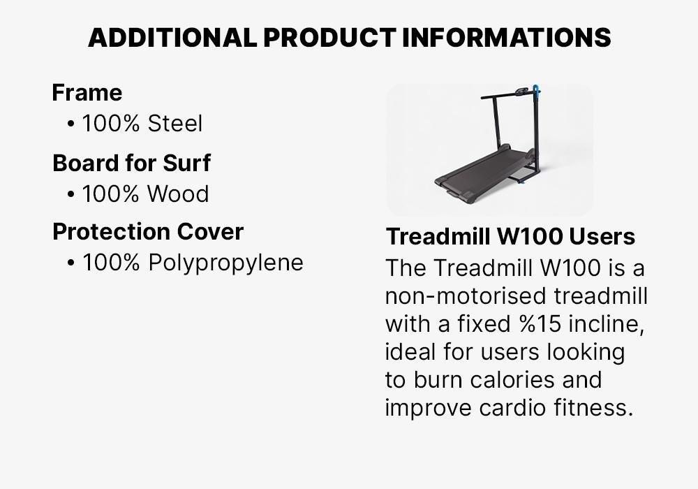 Motorless Treadmill W100 - 38 X 115 Cm, No Color, large image number 6