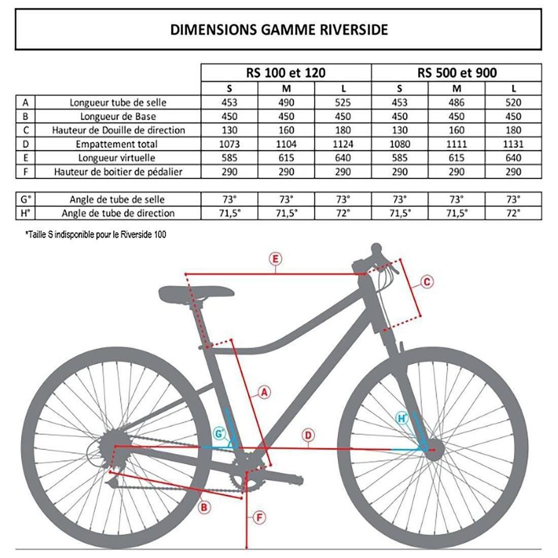 RIVERSIDE - Hybrid Bike Riverside 120, Grey