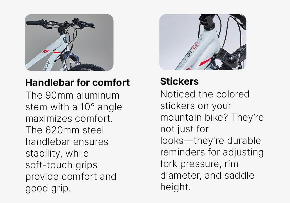 Womens 27.5 Mountain Bike St 100, White, No Color, medium