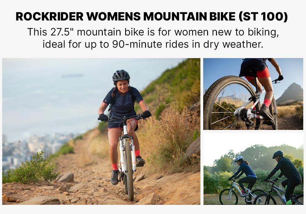 Womens 27.5 Mountain Bike St 100, White, No Color, medium