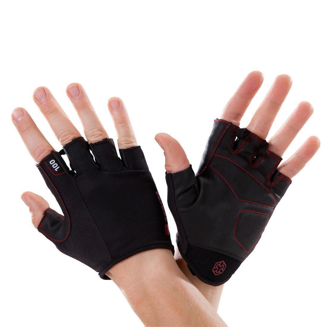 100 Weight Training Gloves, Red, No Color, large image number 1