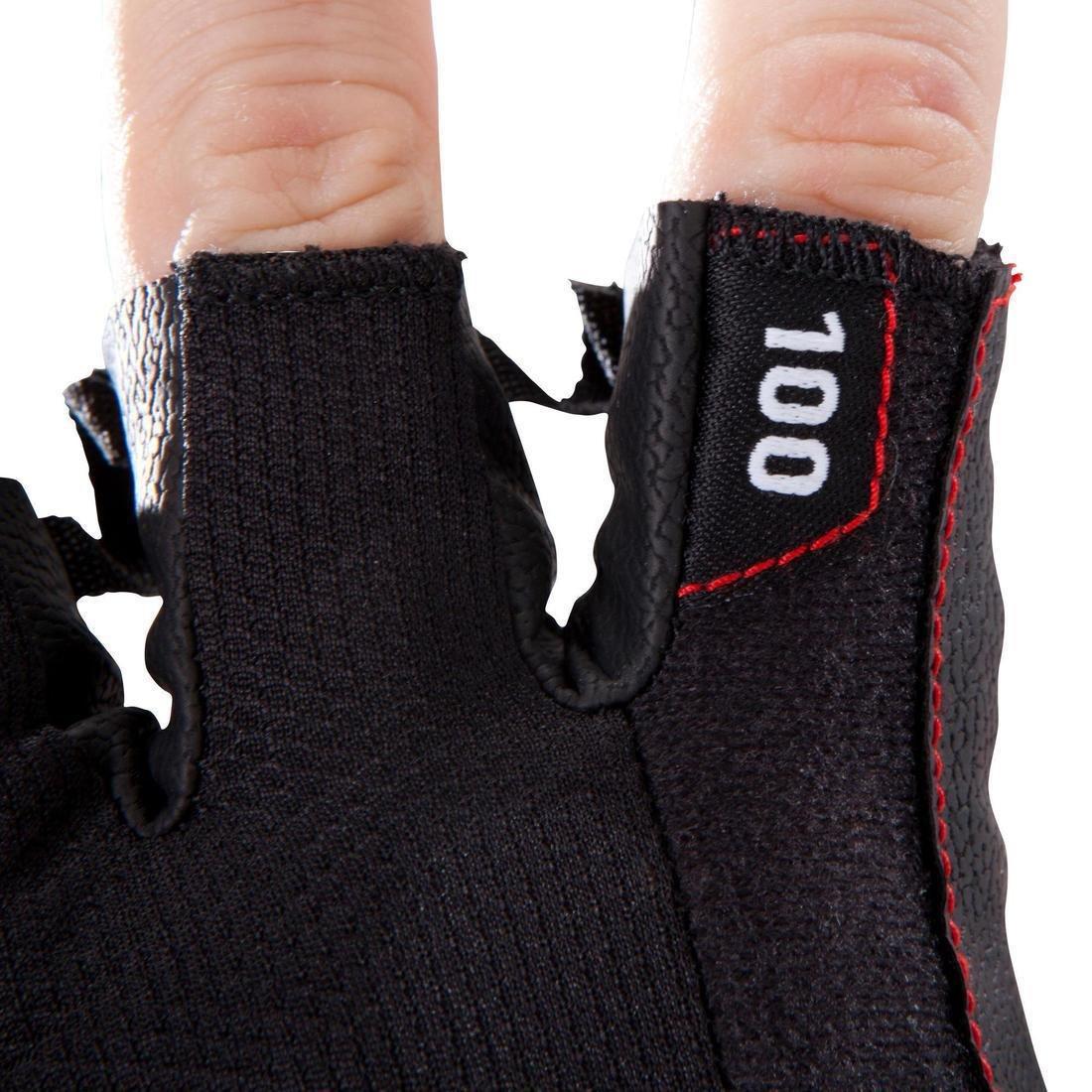 100 Weight Training Gloves, Red, No Color, large image number 2
