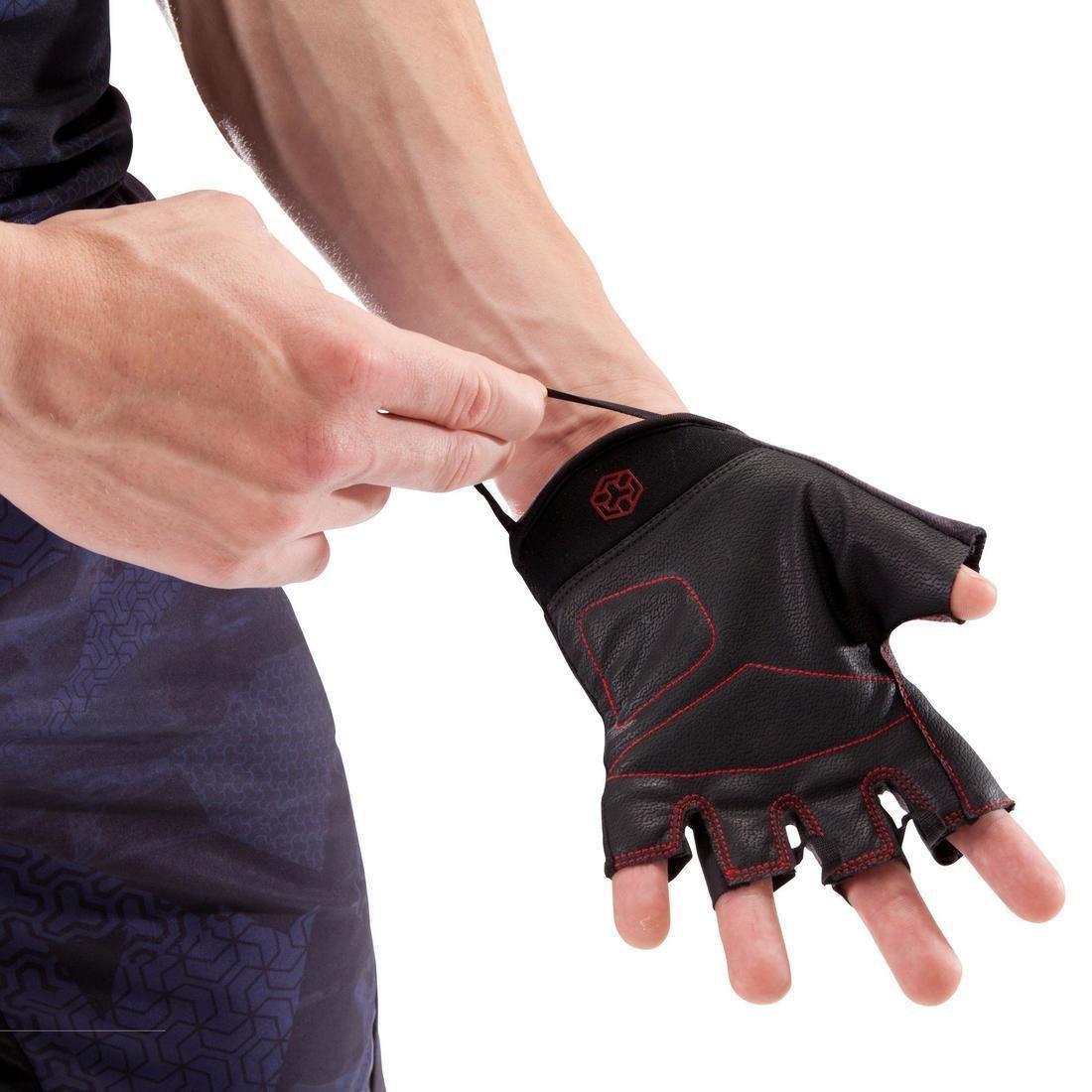 100 Weight Training Gloves, Red, No Color, large image number 9