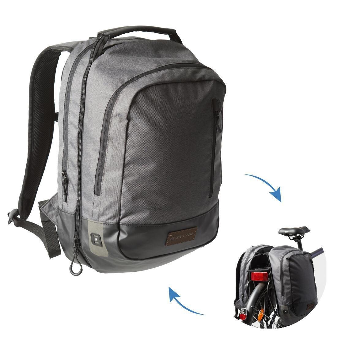Convertible Bike Backpack Pannier, Grey, , medium