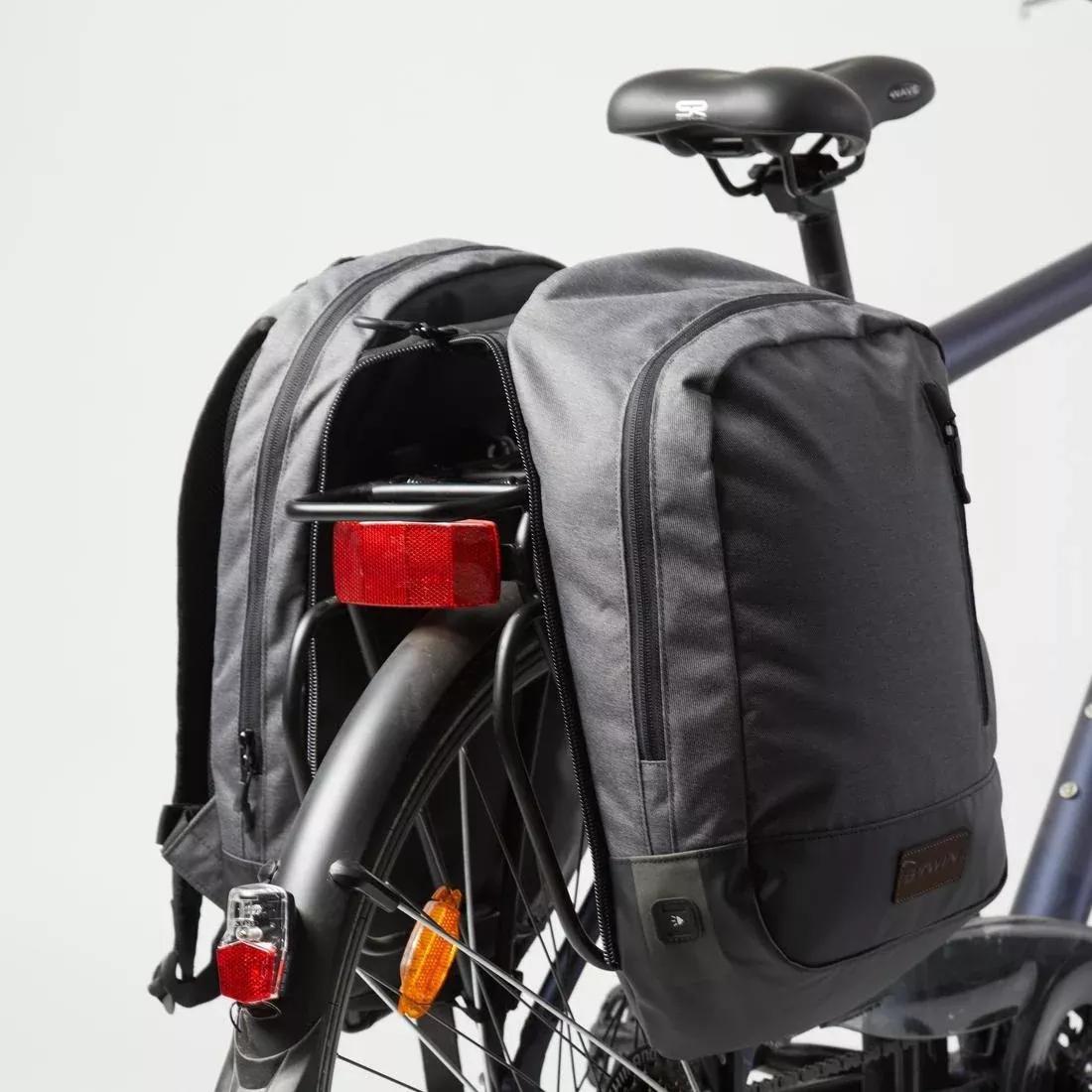 Convertible Bike Backpack Pannier, Grey, 5401_000, large image number 5