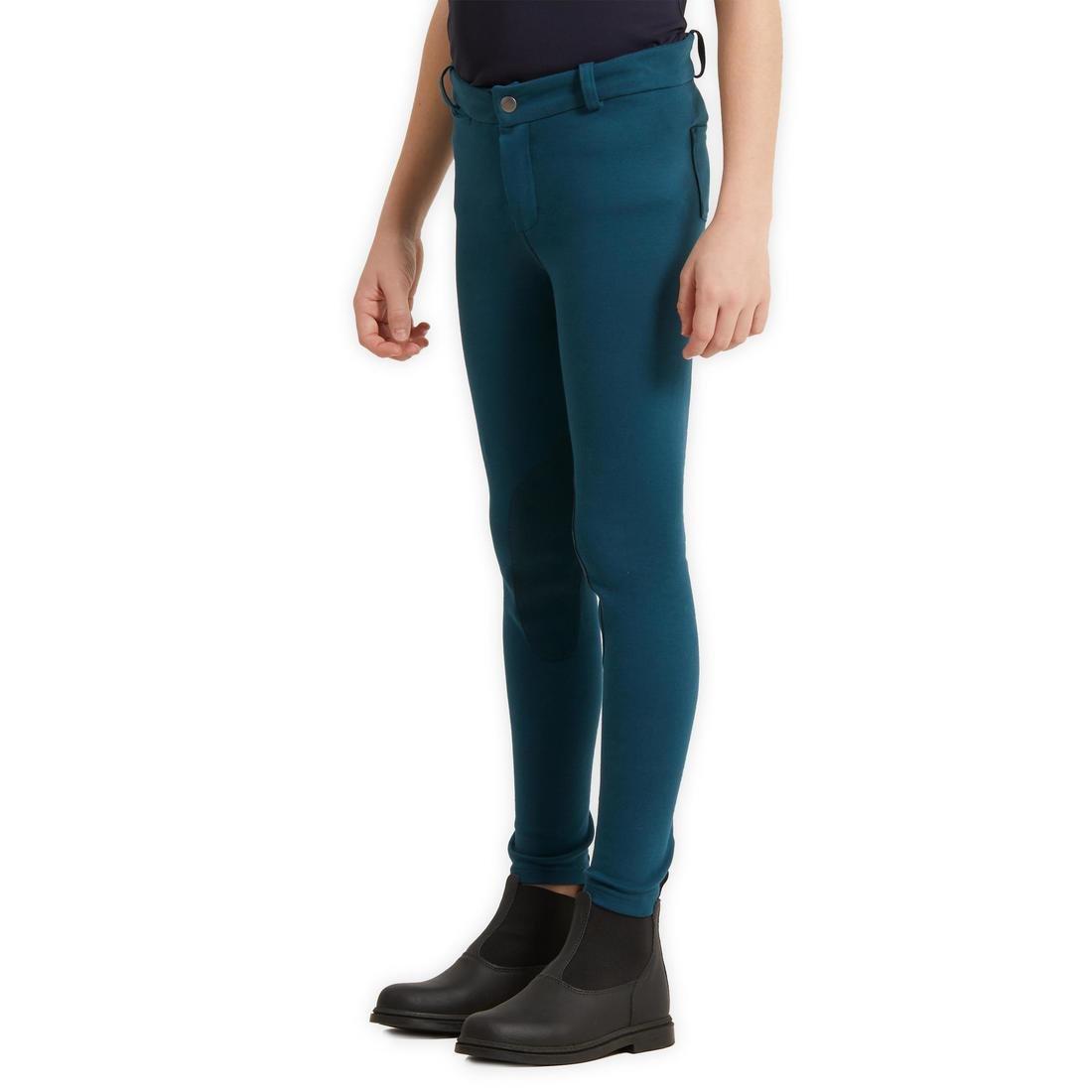 FOUGANZA - Unisex Kids Equestrian Jodhpur140, Blue