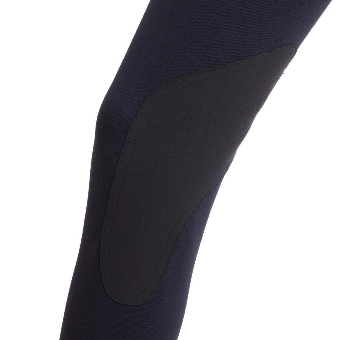 FOUGANZA - Kids' Equestrian Jodhpurs 140, Plum-Blue