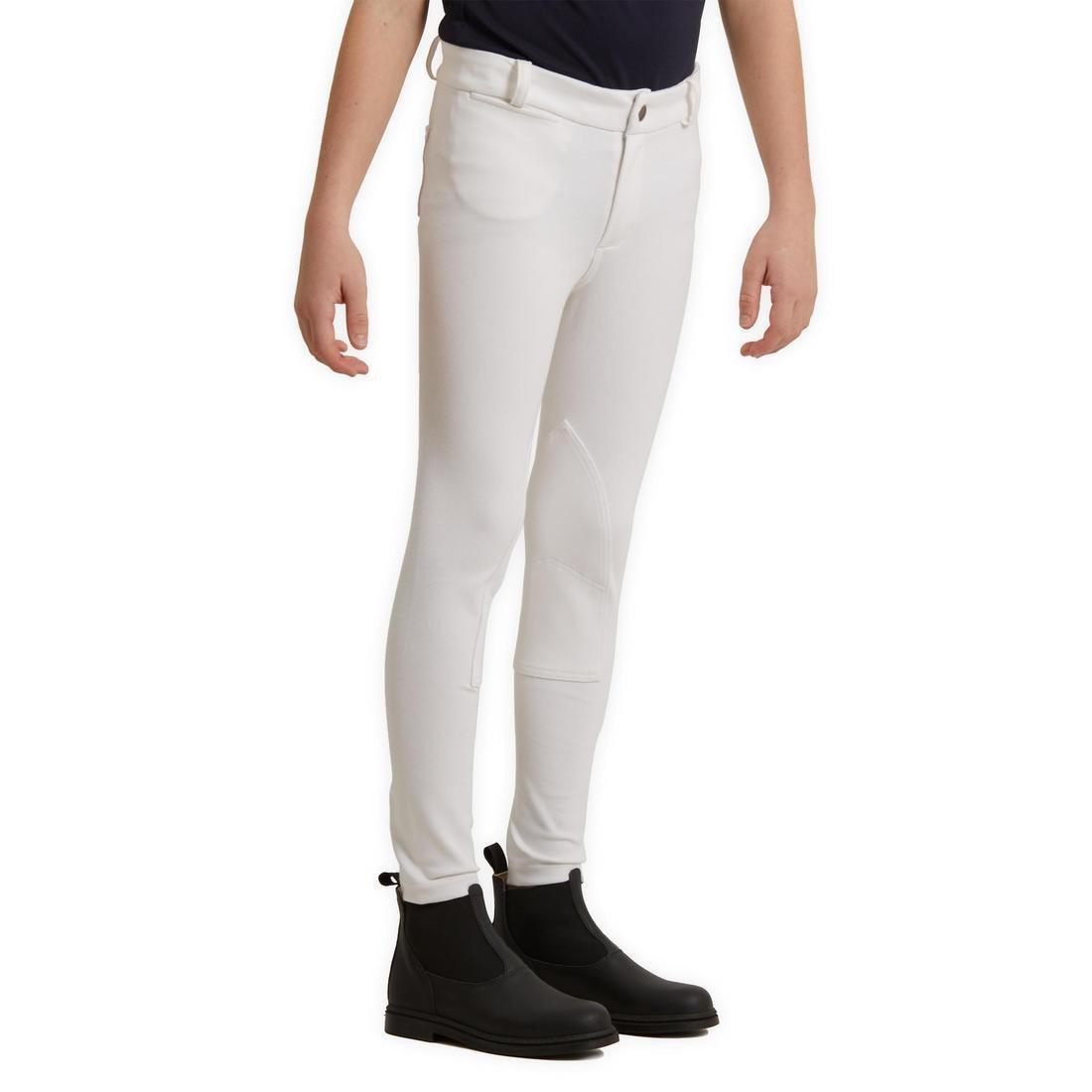 100Kids Horse Riding Show Jodhpurs, Snow White, , large image number 2
