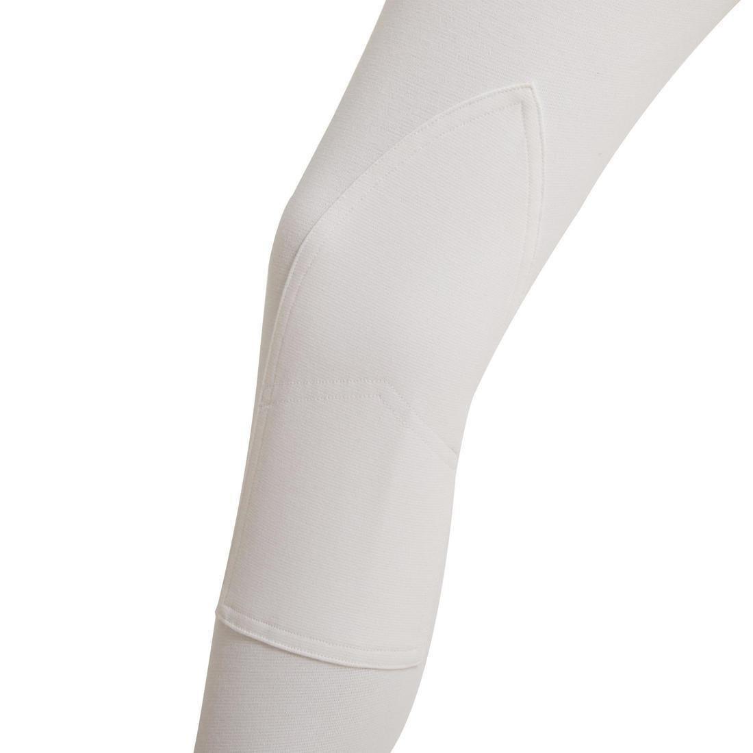 100 Kids' Horse Riding Show Jodhpurs-White, , large image number 7