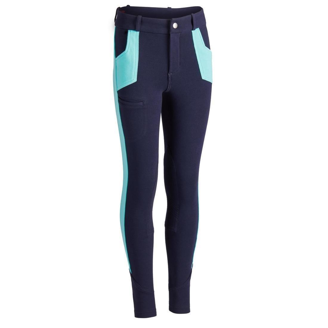 120Kids Horse Riding Jodhpurs, Asphalt Blue, , large image number 0