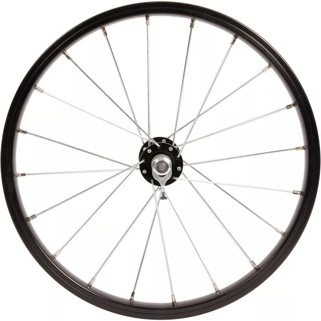 Kids Bike Wheel 16 Front, Black, No Color, large image number 0