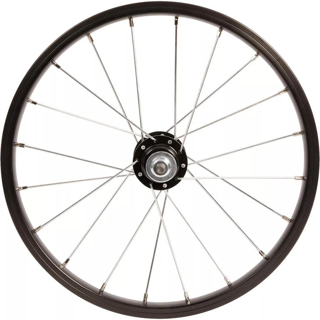 Kids Bike Wheel 16 Rear, Black, No Color, large image number 0