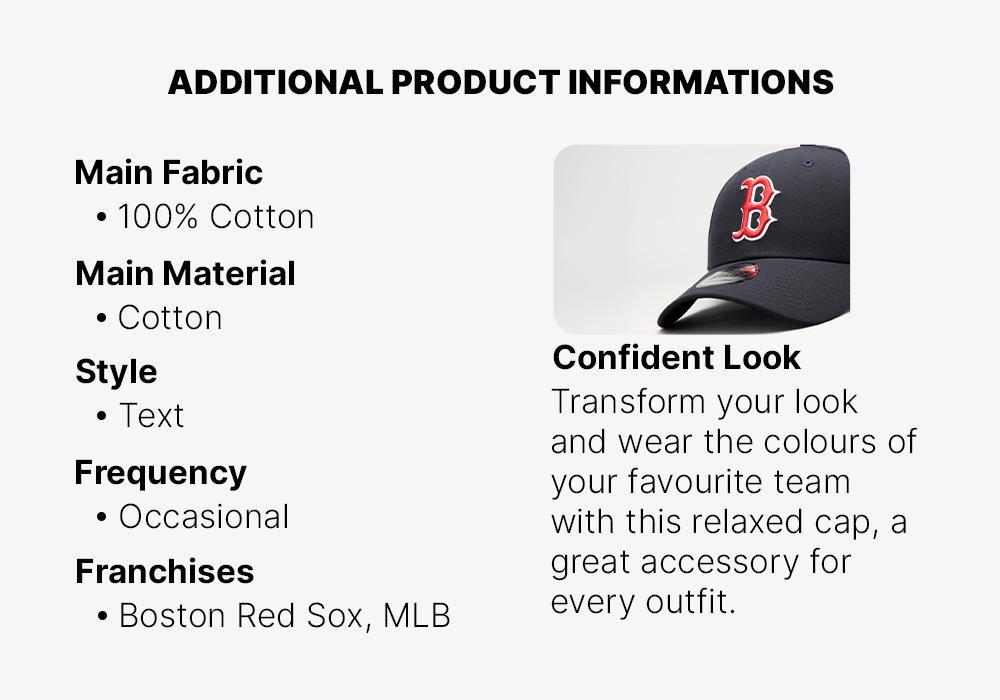 Adult Mlb Baseball Cap 9Forty Boston Red Sox, Blue, No Color, large image number 3