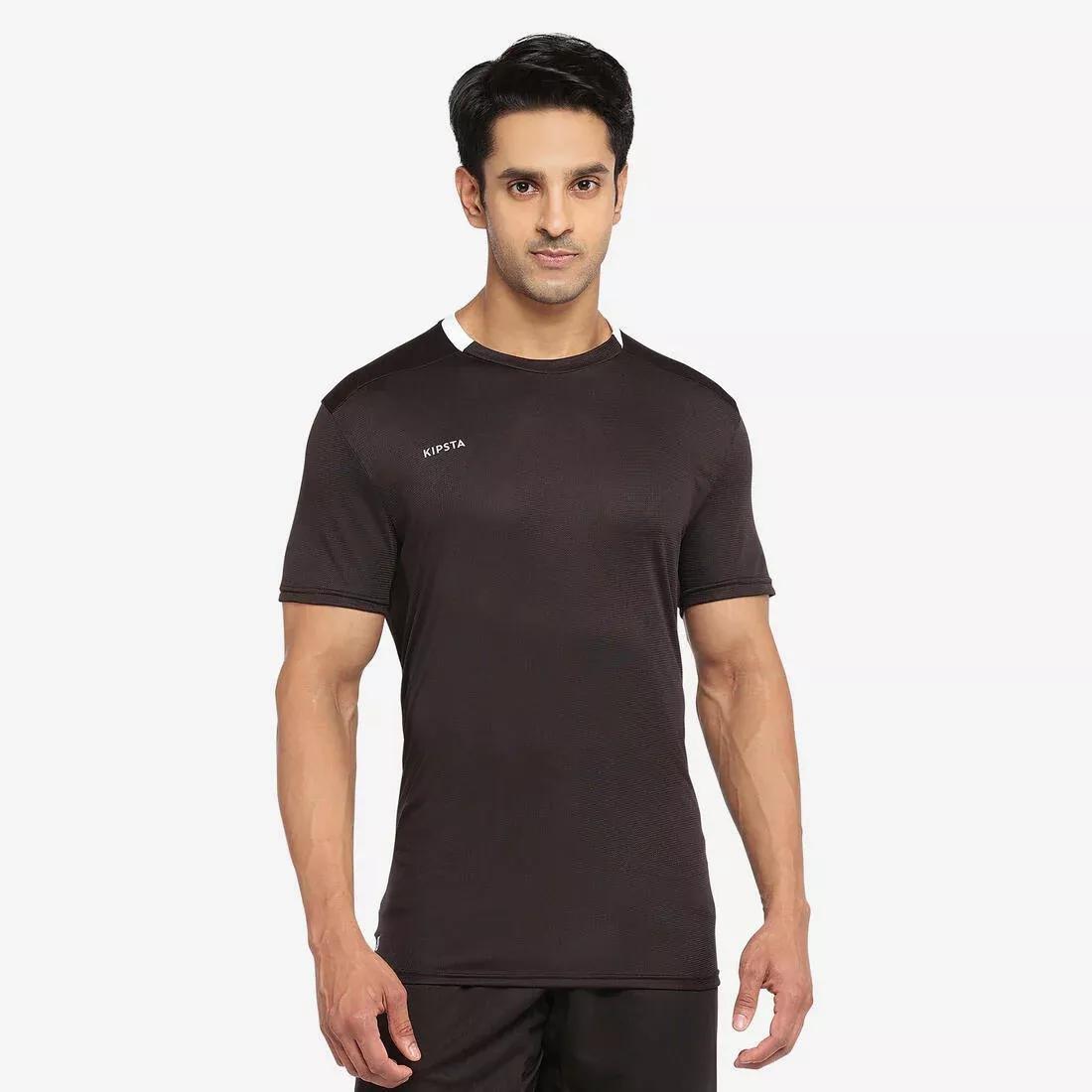 Mens Football Eco-Design Shirt F100, Black, No Color, medium
