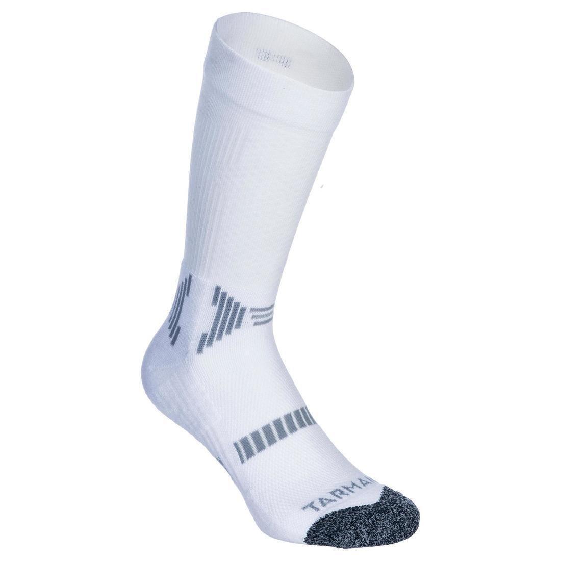 TARMAK - Kids MidBasketball Socks For Intermediate Players Twin-Pack - White, Snow White