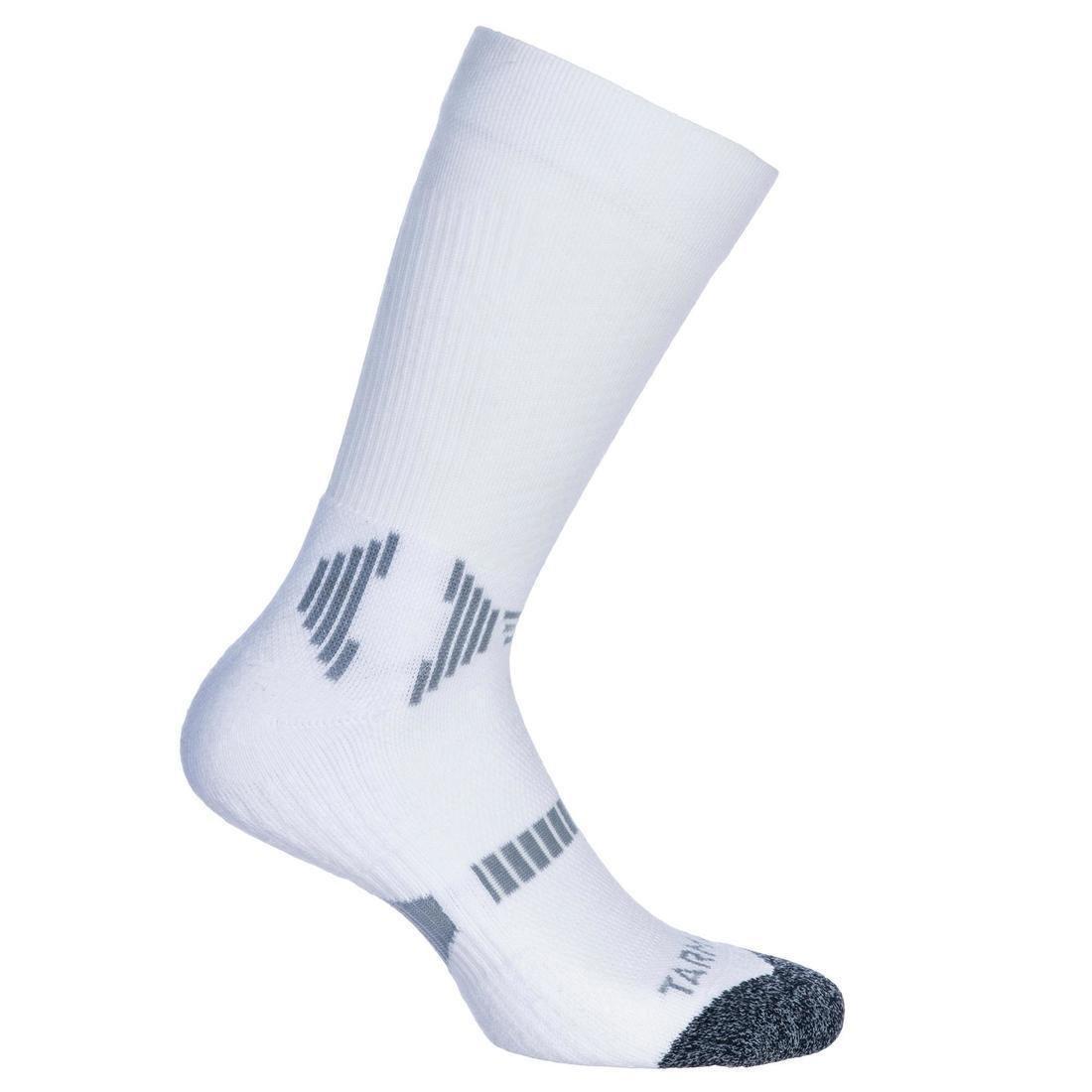 TARMAK - Kids MidBasketball Socks For Intermediate Players Twin-Pack - White, Snow White