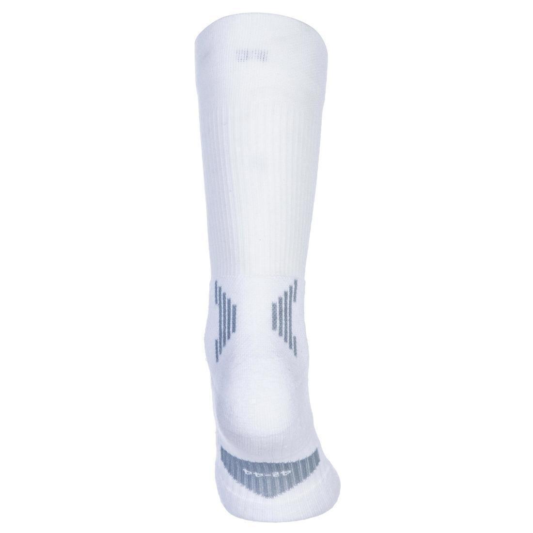 Kids MidBasketball Socks For Intermediate Players Twin-Pack - White, Snow White, , large image number 4