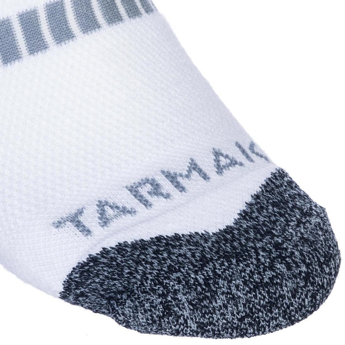 TARMAK - Kids MidBasketball Socks For Intermediate Players Twin-Pack - White, Snow White