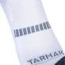 TARMAK - Kids MidBasketball Socks For Intermediate Players Twin-Pack - White, Snow White