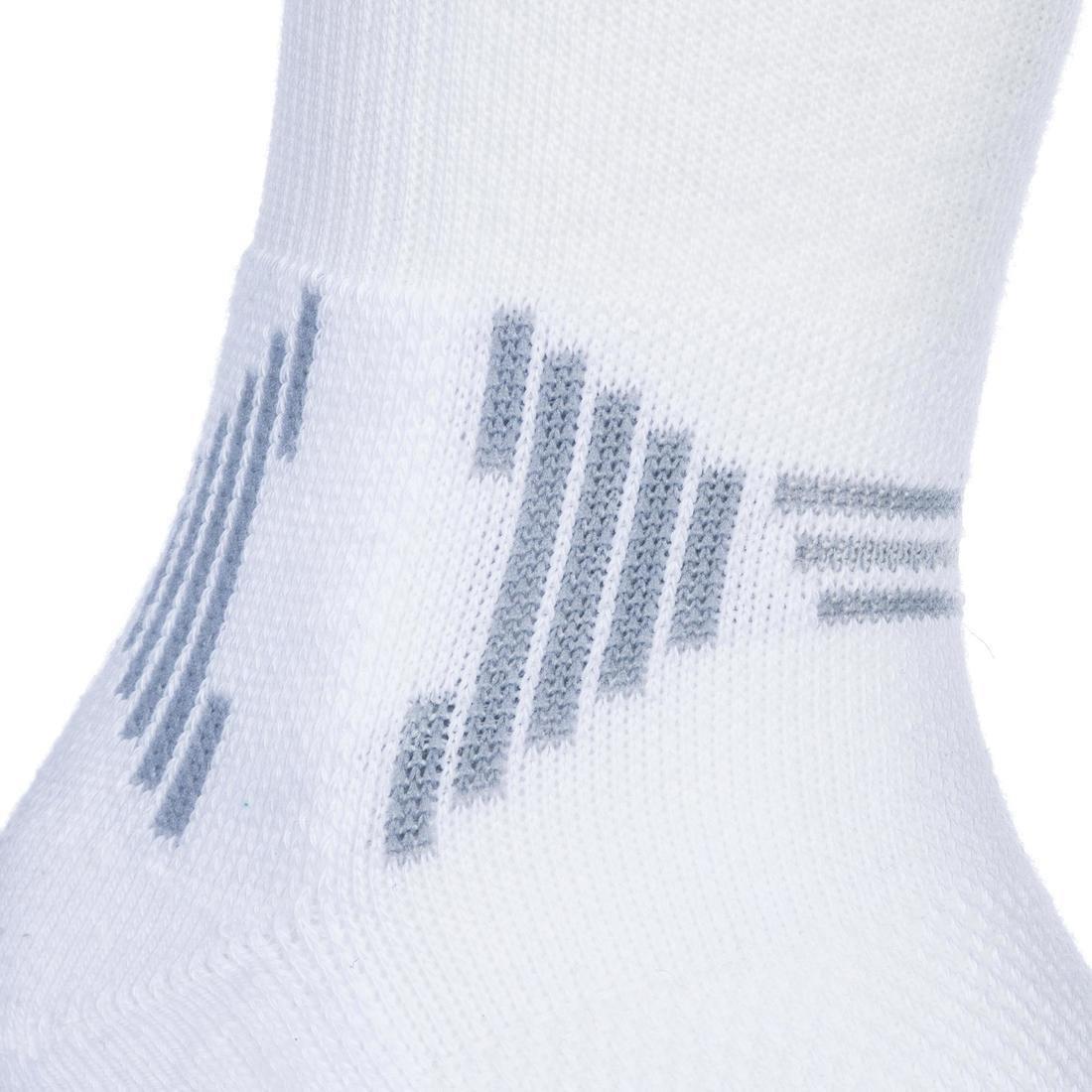 Kids MidBasketball Socks For Intermediate Players Twin-Pack - White, Snow White, , large image number 8