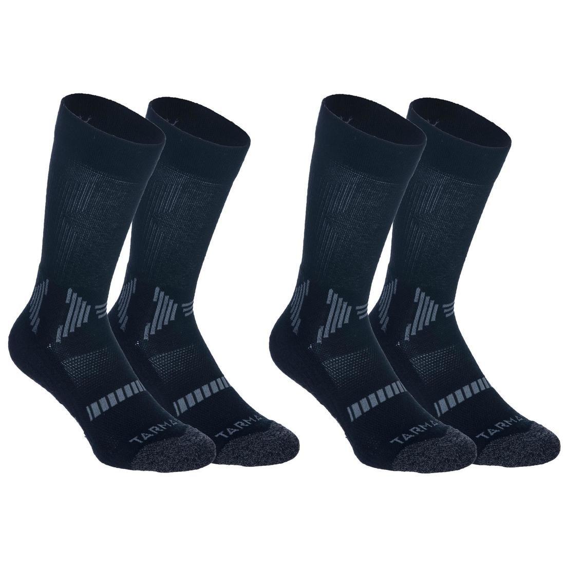 ULTRA WHITE Men's/Women's Mid Basketball Socks SO500 Twin-Pack, No Color, large image number 2
