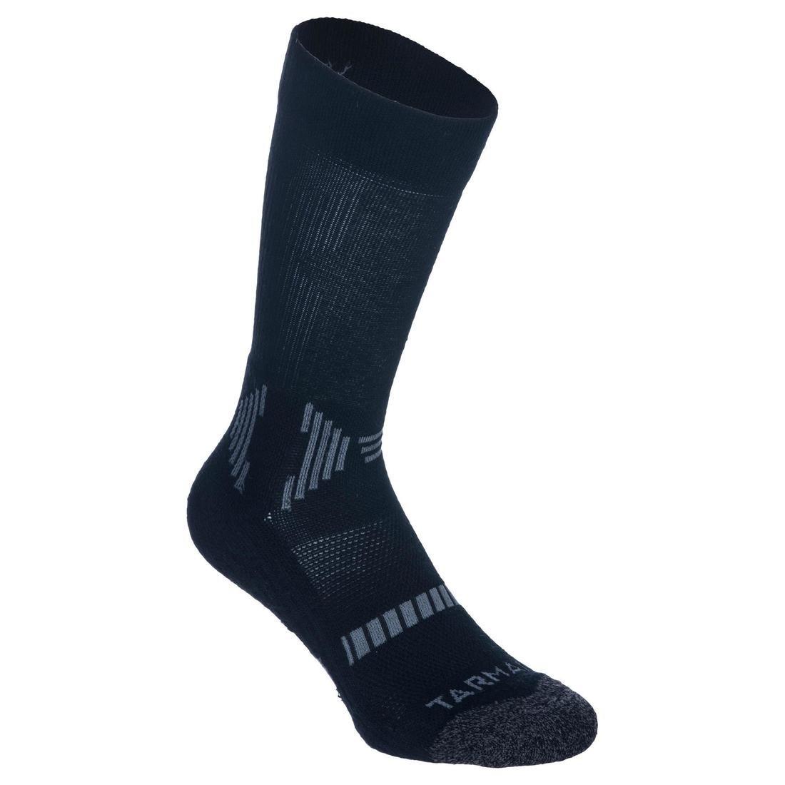 ULTRA WHITE Men's/Women's Mid Basketball Socks SO500 Twin-Pack, No Color, large image number 4