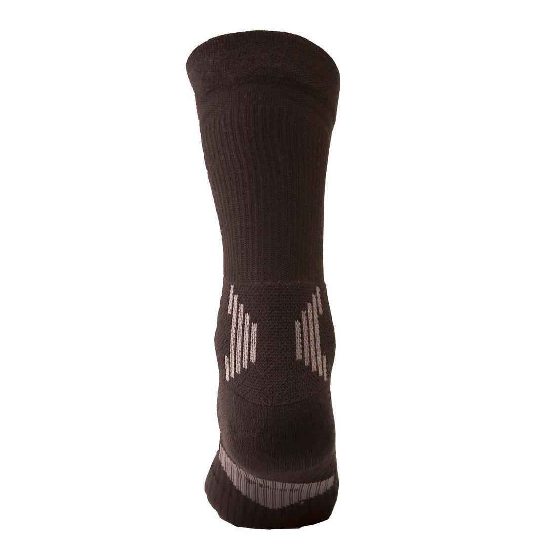 ULTRA WHITE Men's/Women's Mid Basketball Socks SO500 Twin-Pack, No Color, large image number 6