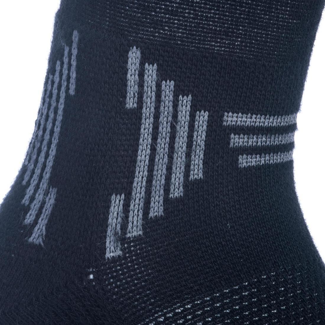 ULTRA WHITE Men's/Women's Mid Basketball Socks SO500 Twin-Pack, No Color, large image number 12