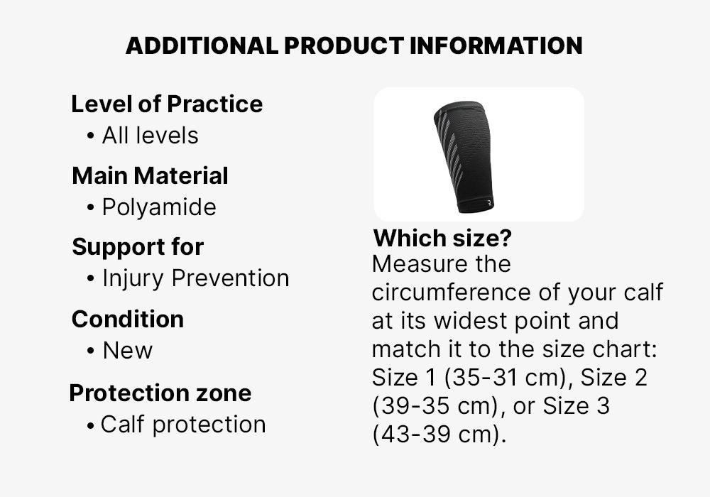 Unisex Compression Calf Support Prevent 500, Black, , large image number 7