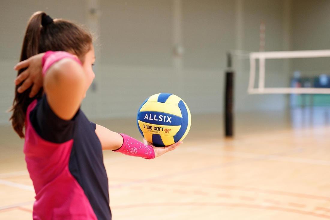 V100 Soft Volleyball 200-220G For Ages 6-9, White, No Color, large image number 7