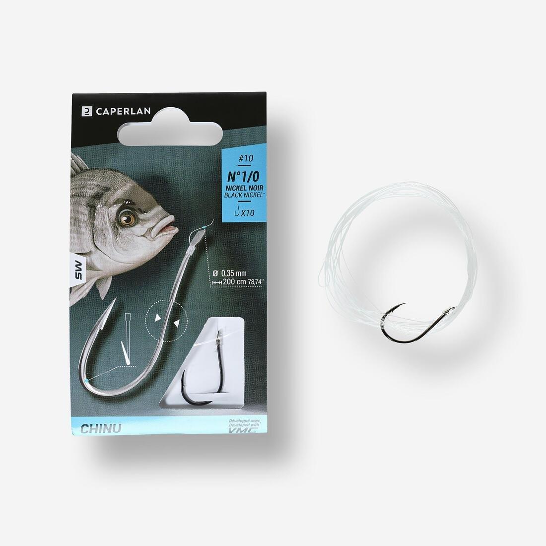 Sn Hook Chinu Spade-End Hooks To Line For Sea Fishing, Grey, No Color, medium