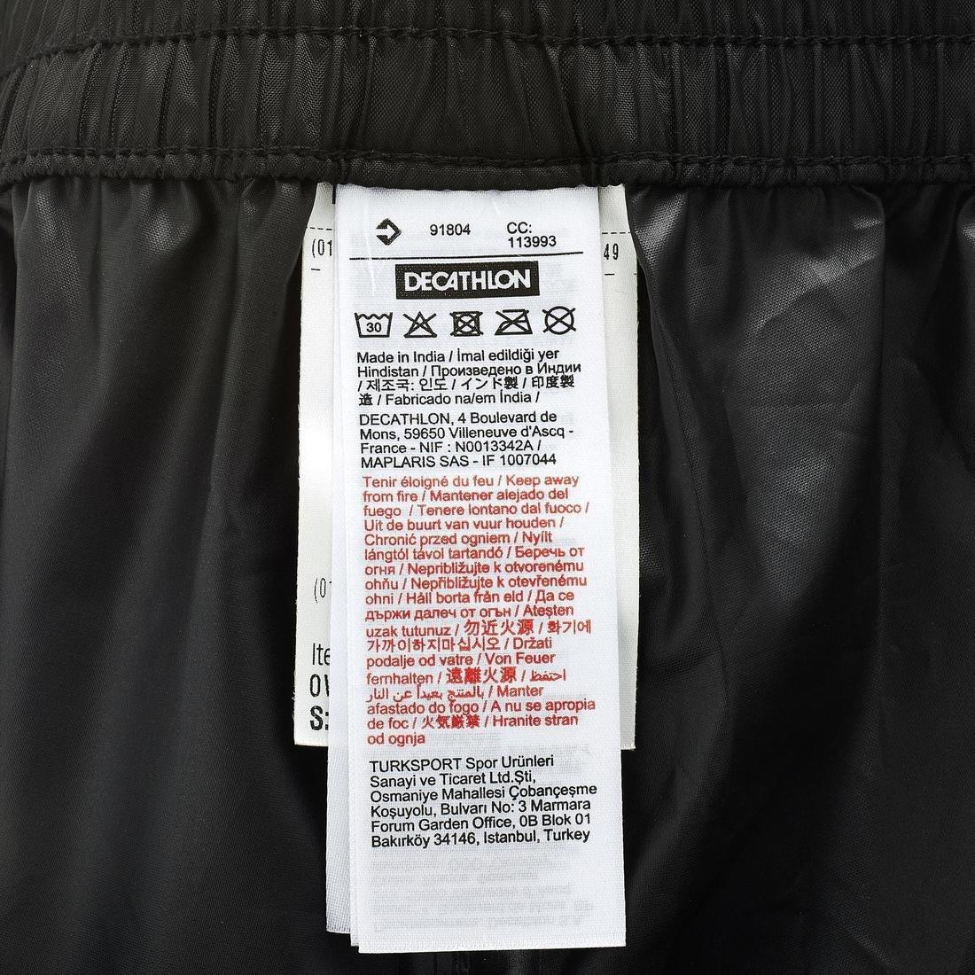 Womens Country Walking Waterproof Over-Trousers Raincut, Black, , large image number 6