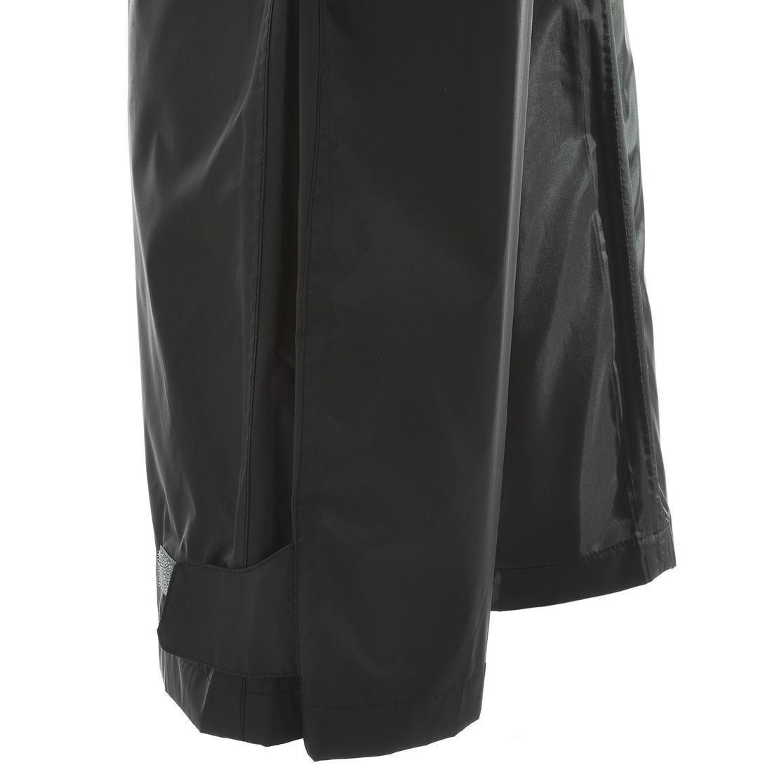 Womens Country Walking Waterproof Over-Trousers Raincut, Black, , large image number 9