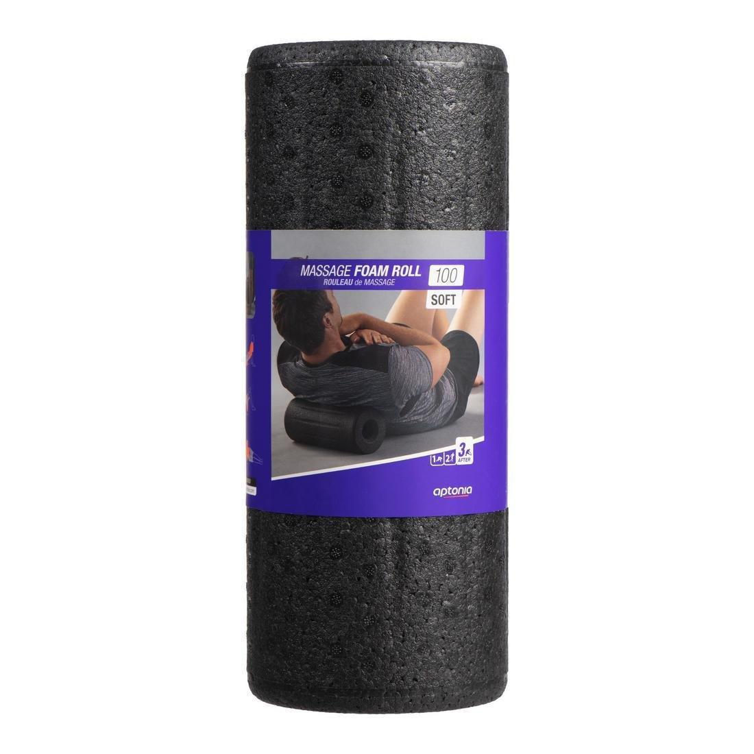 DECATHLON - 100 Soft Massage Roller Foam Roller, Black