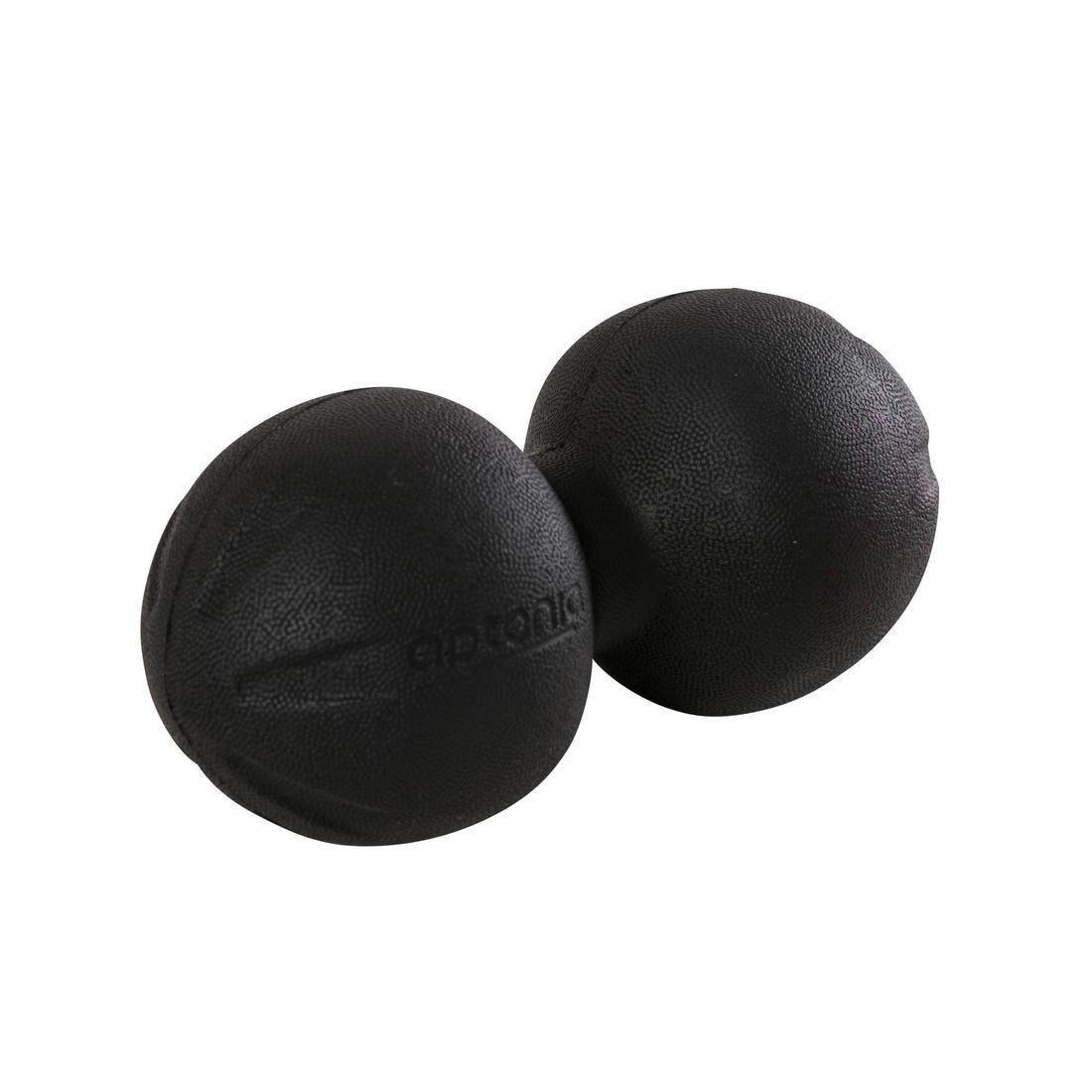 DECATHLON - Massage Ball - 500 Double Peanut Shape, Black