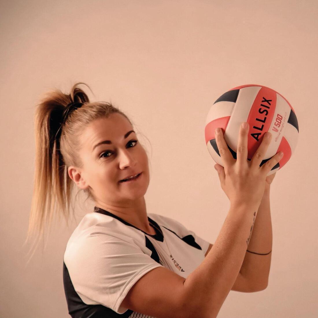 V500 Volleyball, White/Blue/Red, No Color, large image number 2