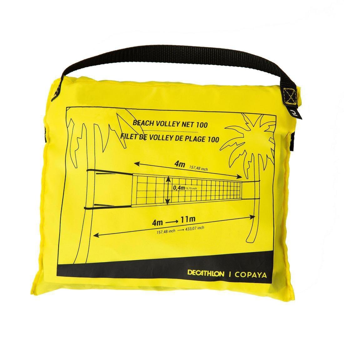 Beach Volleyball Net - Bv100, Yellow, No Color, medium